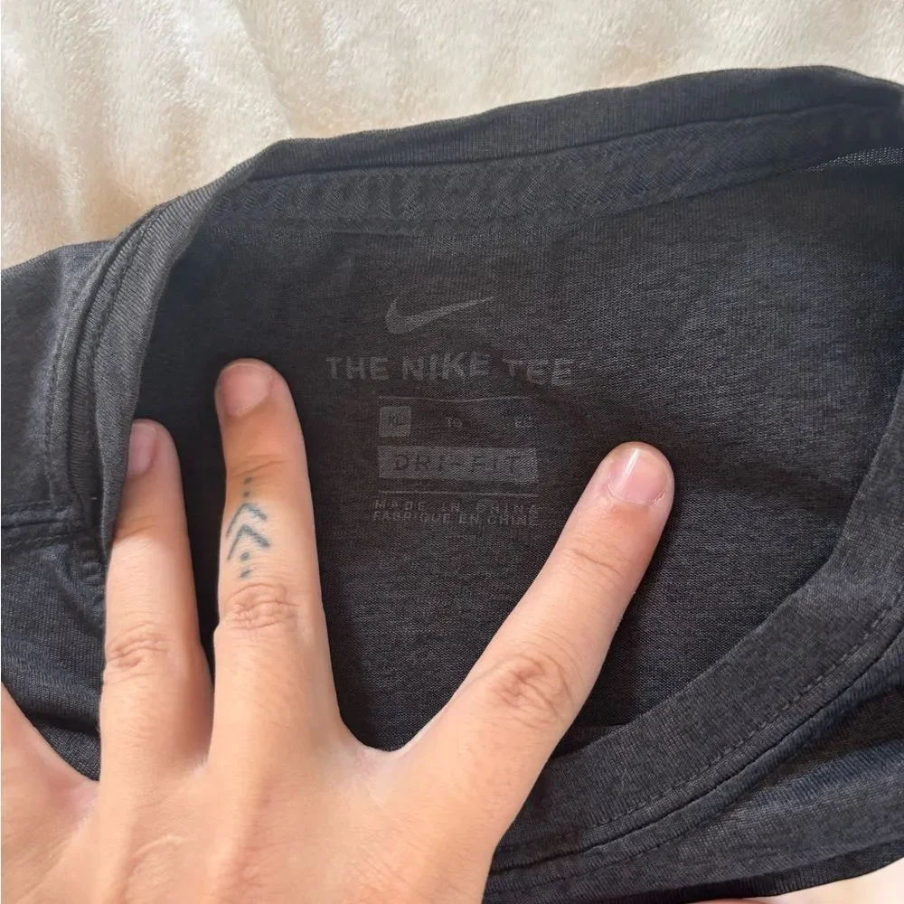 Nike Boy's Dark Gray Tee with Subtle Logo